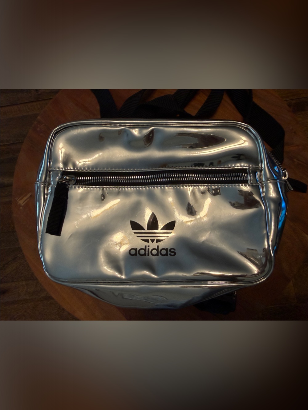 Adidas Silver Metallic Mini Airliner Backpack